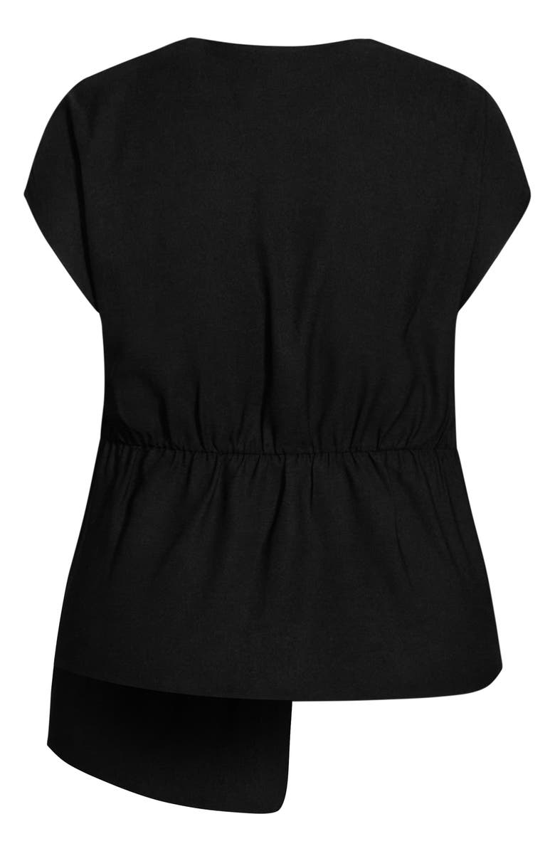 City Chic In Bloom Twist Front Asymmetric Top, Alternate, color,