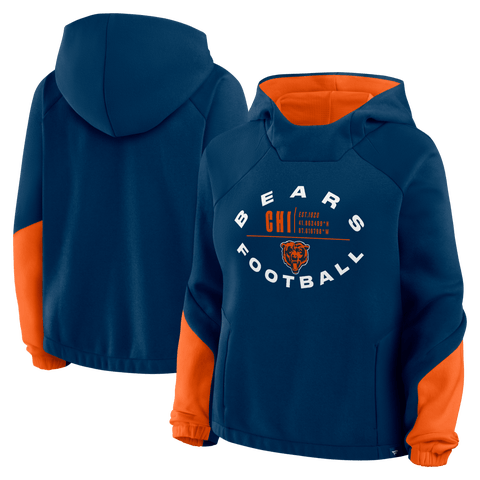 Women
s Fanatics Navy Chicago Bears Oversized Redzone Bubble Screen Pullover Hoodie