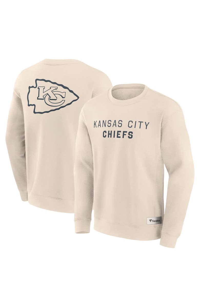 FANATICS Men's Fanatics Cream Kansas City Chiefs Elements Future Ground Lettering Pullover Sweatshirt, Main, color, Cream