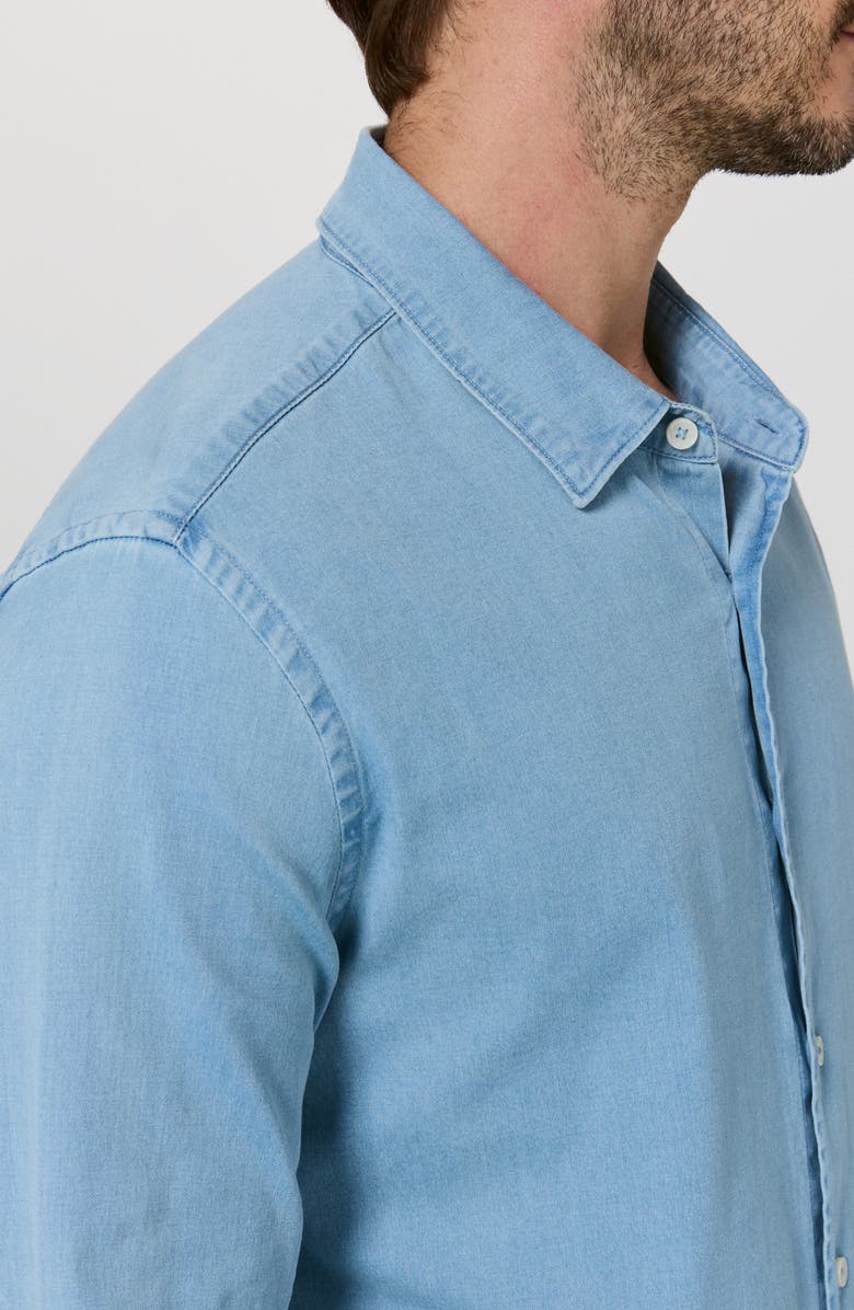 7 Diamonds Bozeman Stretch Denim Button-Up Shirt, Alternate, color, Light Blue
