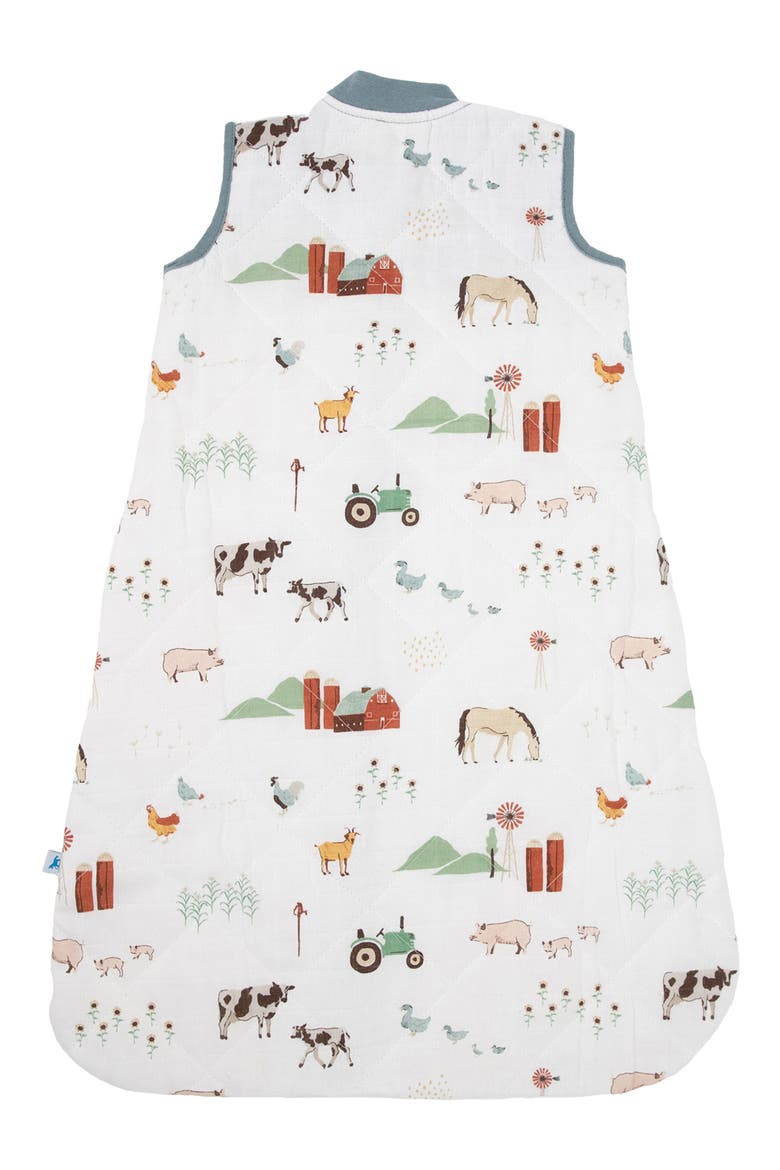 Quilted Cotton Muslin Wearable Blanket, Alternate, color, FARMYARD