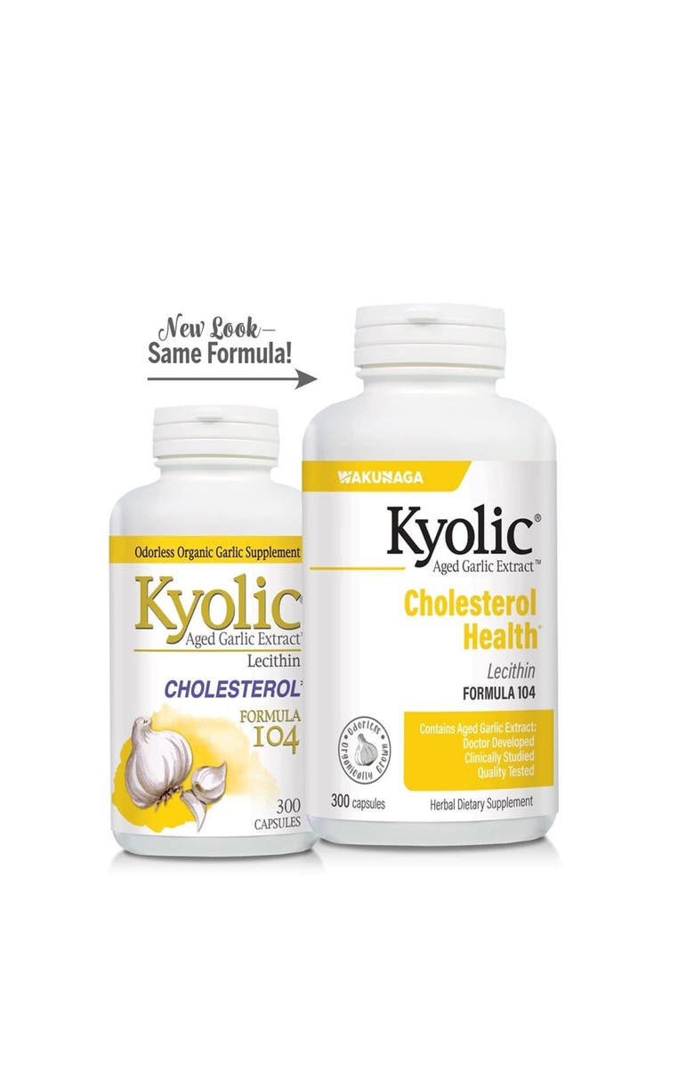Kyolic Aged Garlic Extract Formula 104, Cholesterol Health, Capsules 300 Count, Alternate, color, NO COLOR