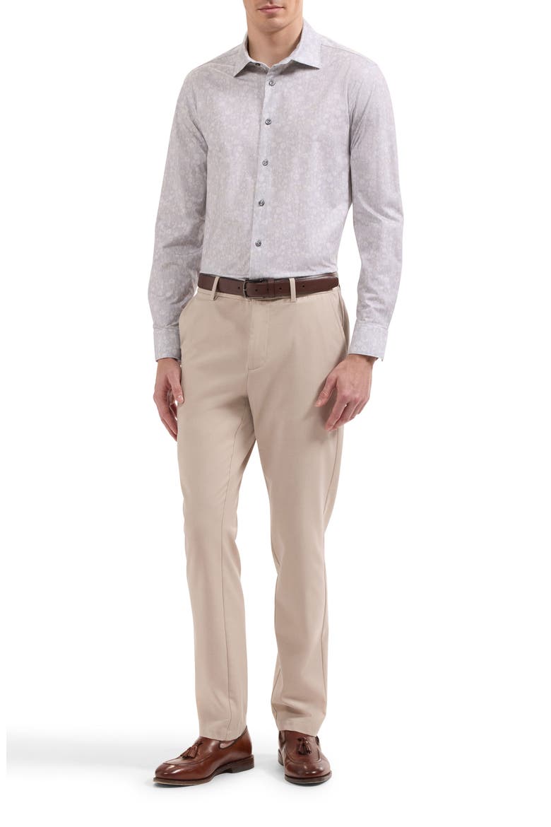 James OoohCotton Long Sleeve Stretch Button Up Shirt, Alternate, color, SAND