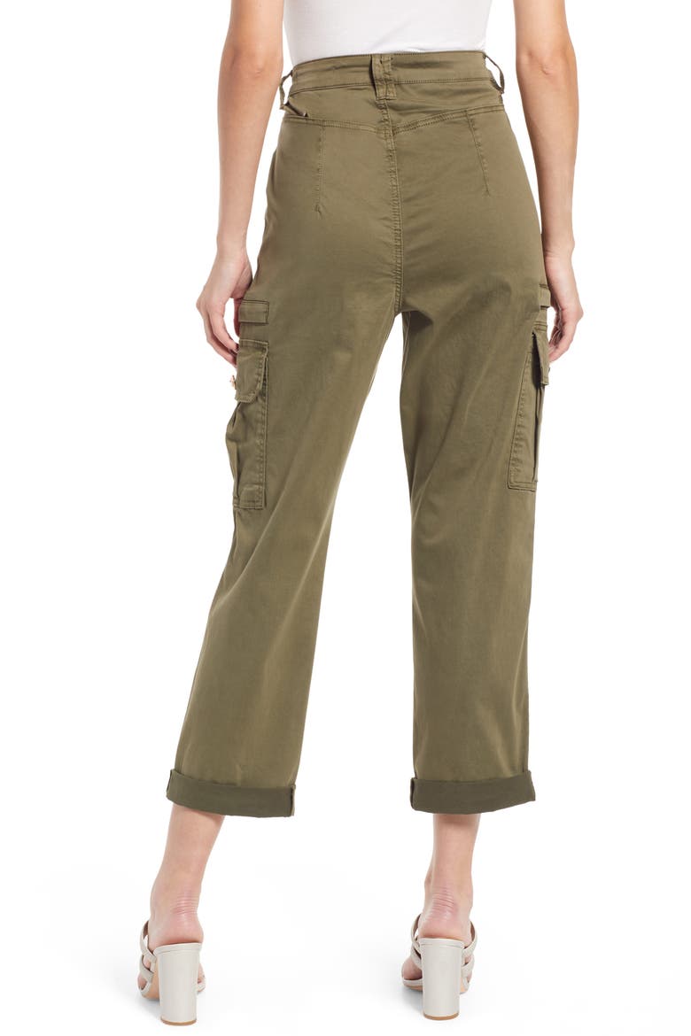 Stretch Cotton Twill Cargo Pants, Alternate, color, FIRST LADY