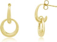 The Lovery Fine Jewelry Double Round Link Drop Earrings