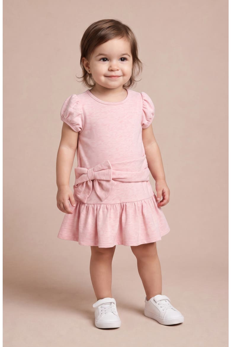 Kids' A-Line Bow Dress & Diaper Cover Set, Alternate, color, PINK