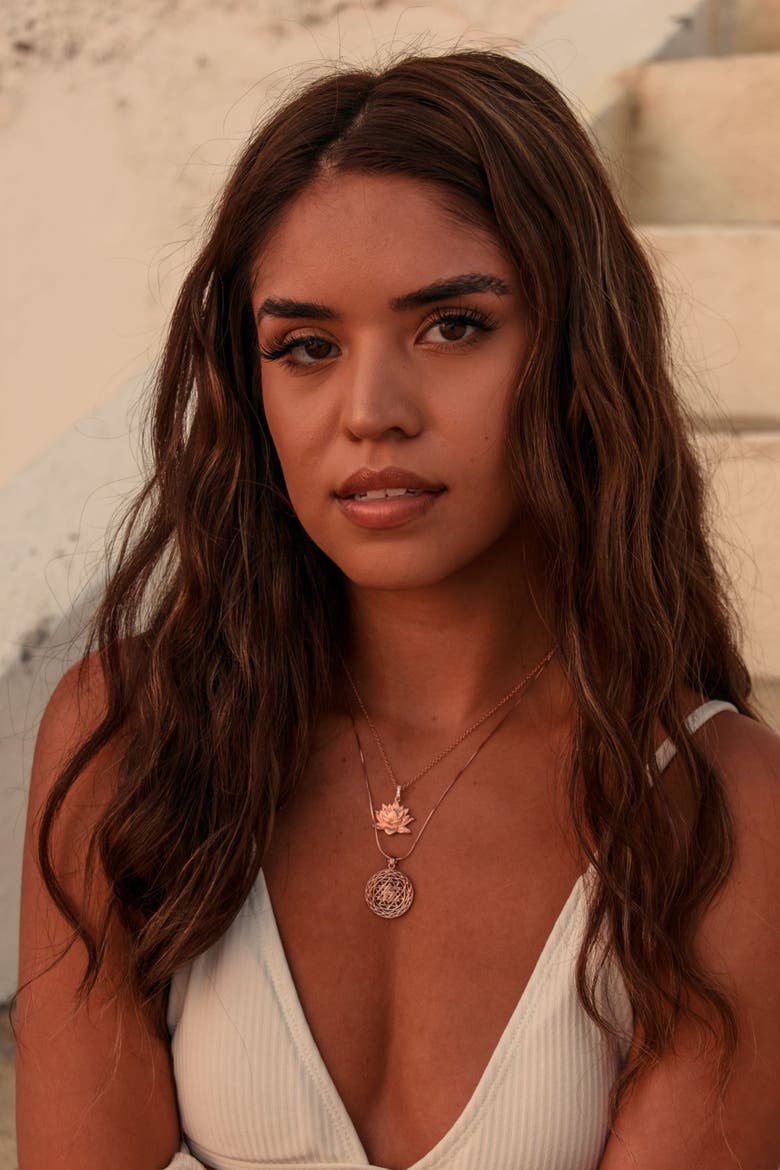 Awakened Lotus Necklace, Alternate, color, White