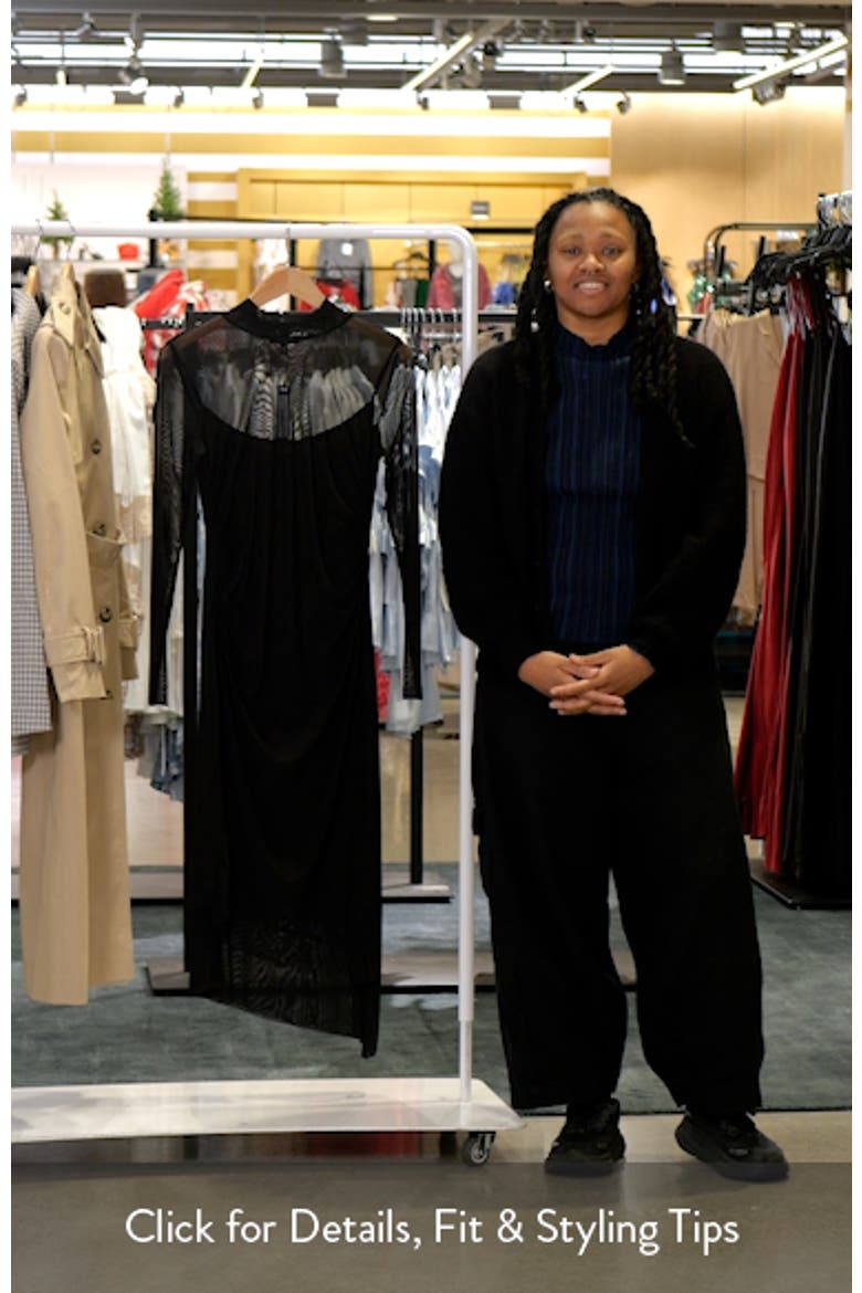 Blare Long Sleeve Mesh Midi Dress video