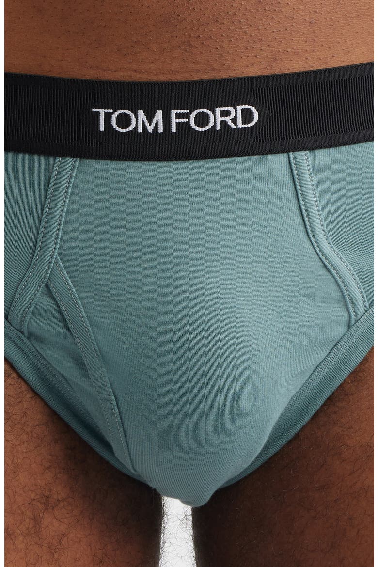 Cotton Stretch Jersey Briefs, Alternate, color, TEAL