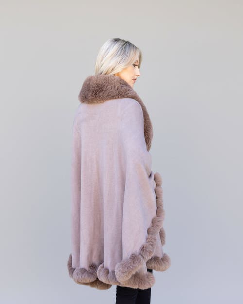Le Fafo Julia Poncho Cape In Brown