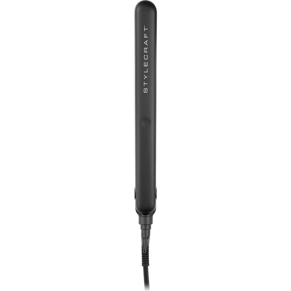 Stylecraft Stay-temp 1-inch Titanium Ultra-thin Plate Professional Hair Straightener In Black