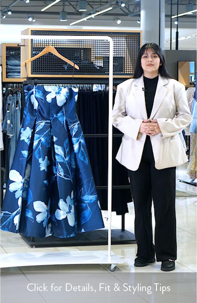 Floral Print Fit & Flare Party Dress, sales video thumbnail