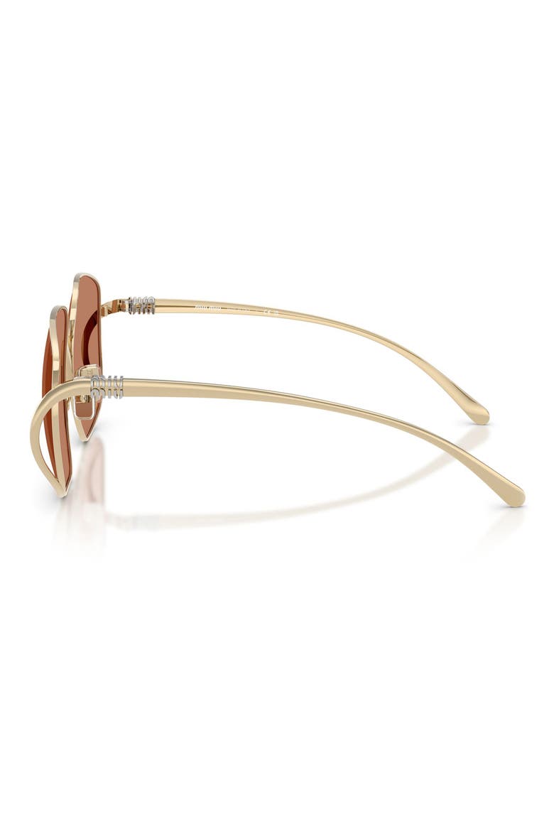 MU A57S 57mm Gradient Square Sunglasses, Alternate, color, PALE GOLD / BROWN