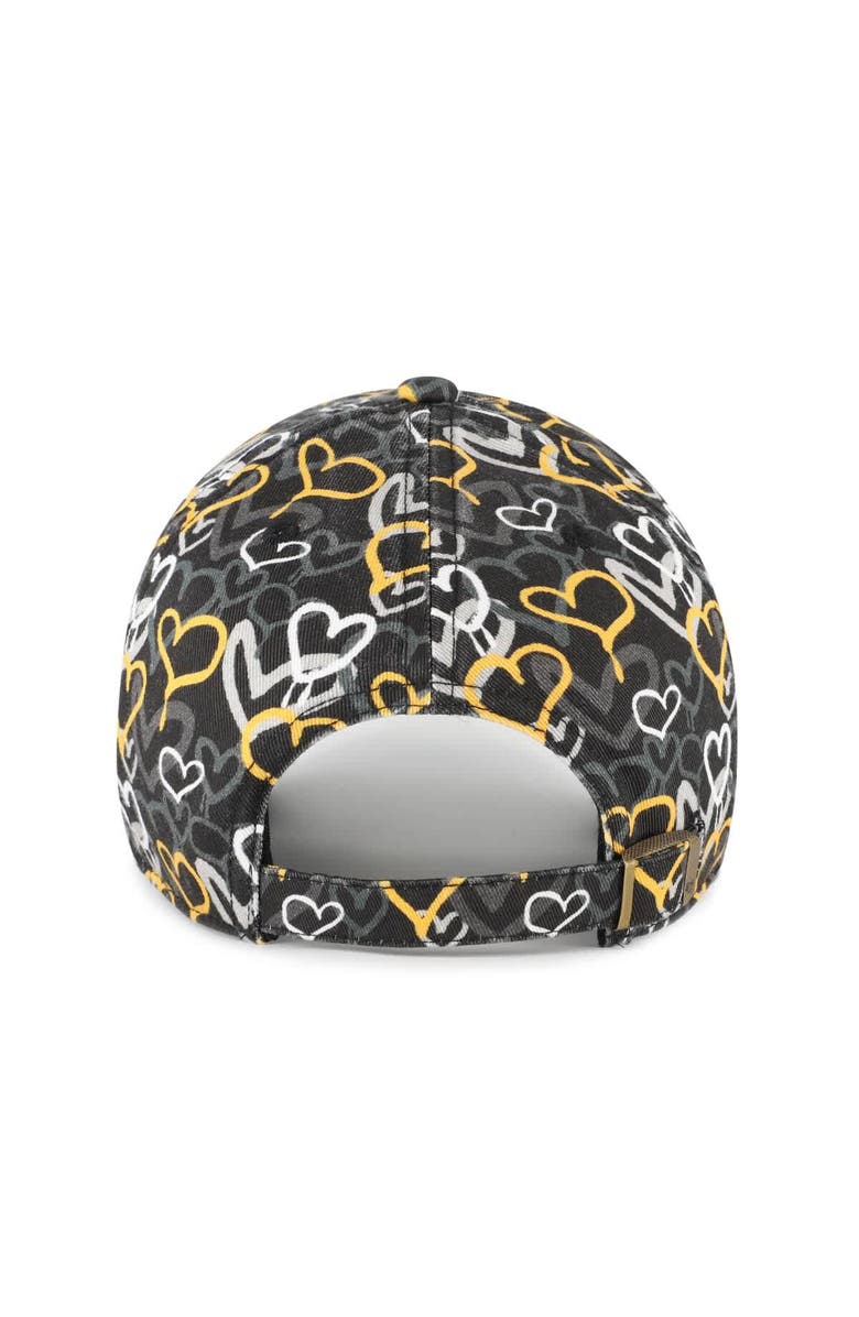 '47 Girls Toddler '47 Black Pittsburgh Steelers Mural Clean Up Adjustable Hat, Alternate, color, Black
