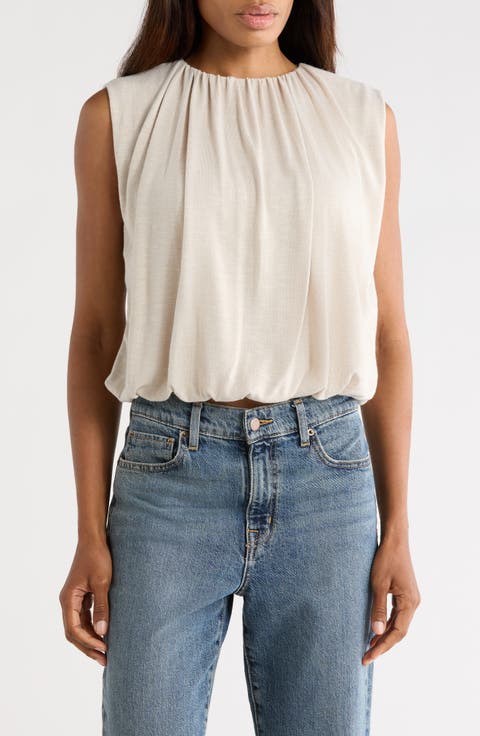 Crewneck Bubble Hem Tank