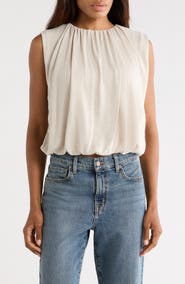 JASON WU Crewneck Bubble Hem Tank