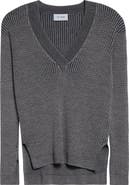 ST. JOHN Vanis Fine Gauge Cable Stitch V-Neck Sweater