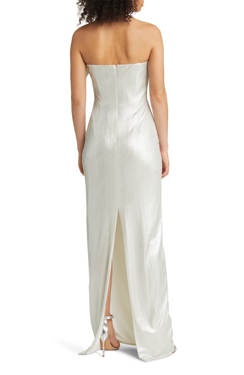 Black Halo Divina Strapless Column Gown, Alternate, color,