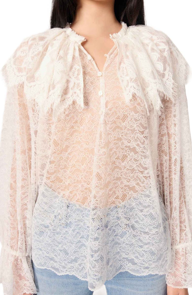 maje Lace top, Alternate, color, 