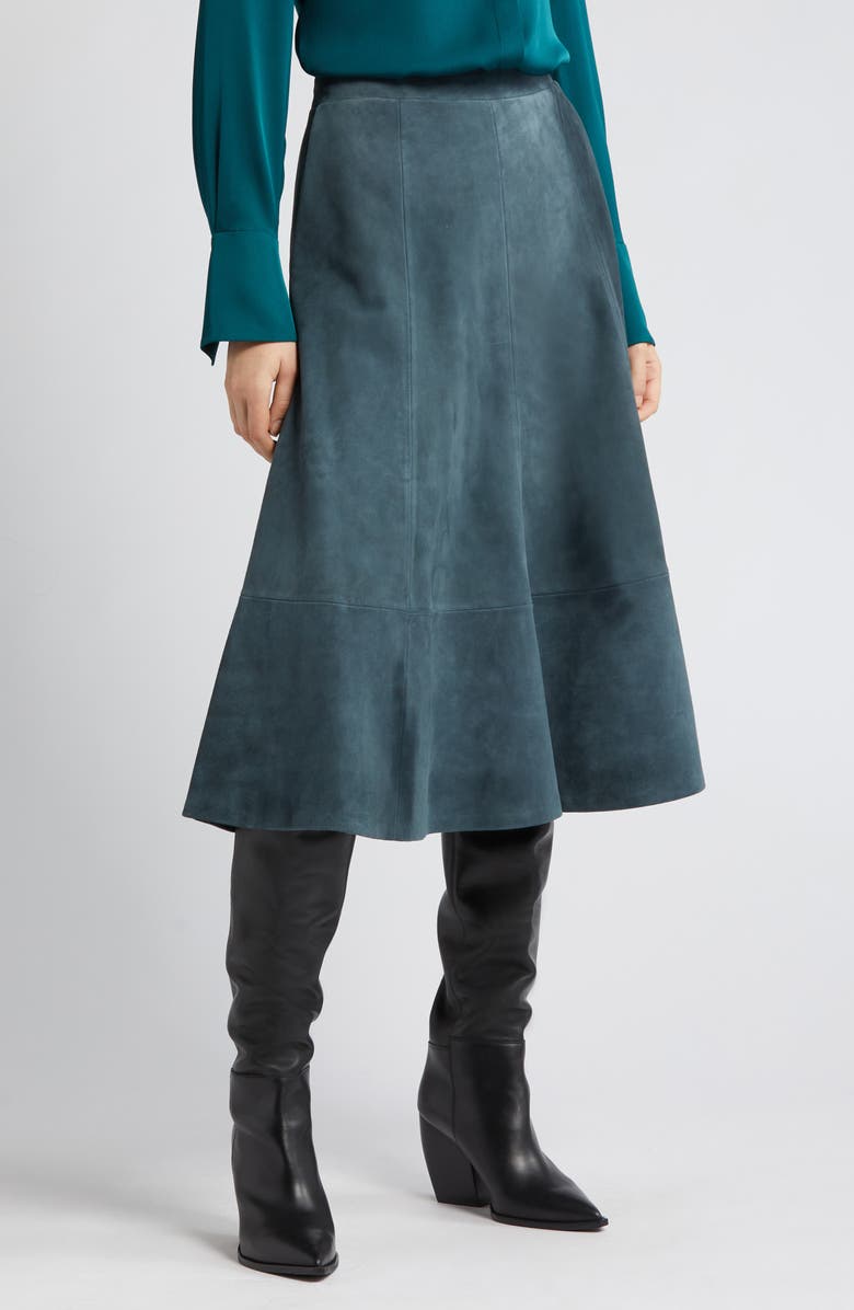 KOBI HALPERIN Amanda Suede Skirt, Alternate, color, 