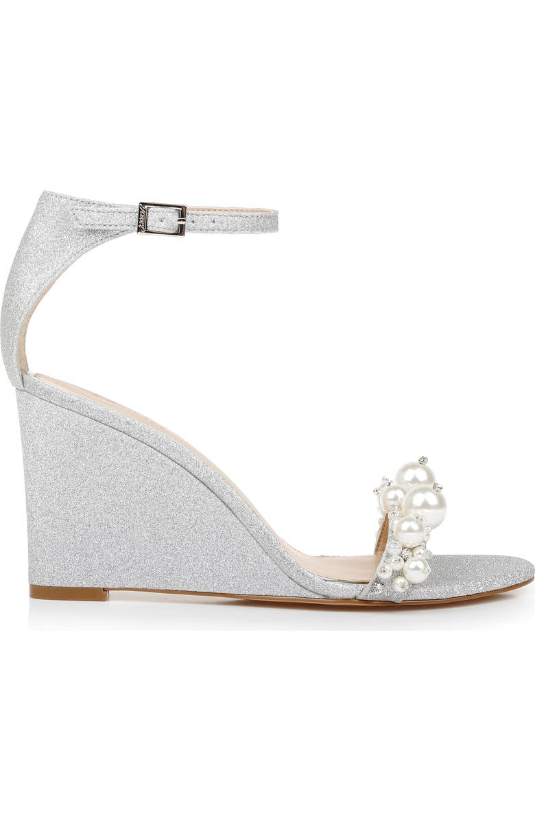 Jewel Badgley Mischka Laurence Ankle Strap Wedge Sandal, Alternate, color,