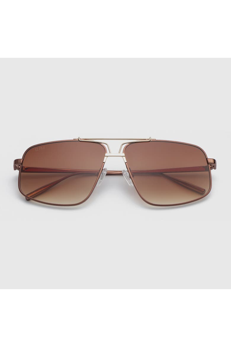 Havana Metal Sunglasses, Alternate, color, GOLD/BROWN