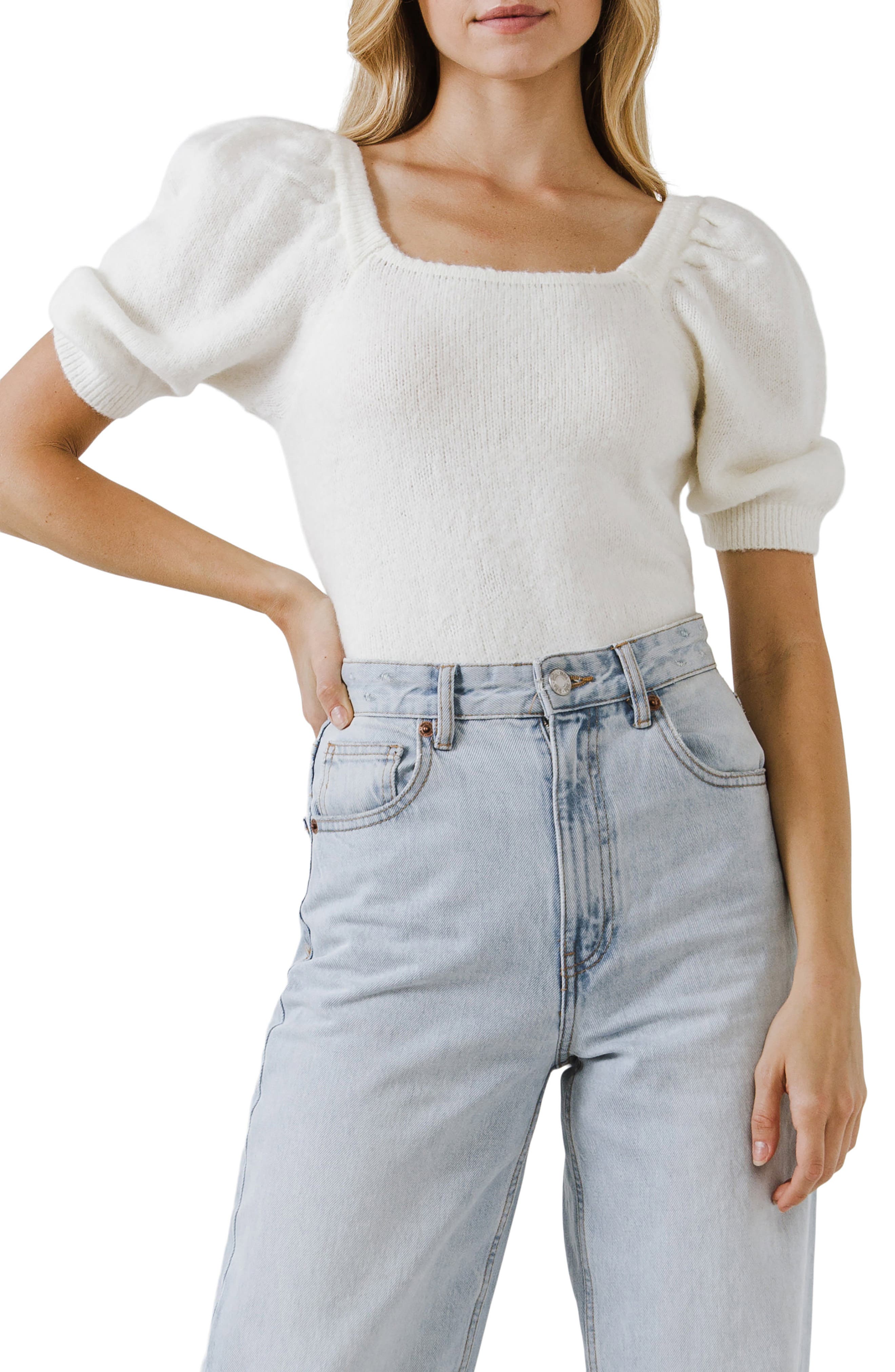 Puff Sleeve Sweater - image 3