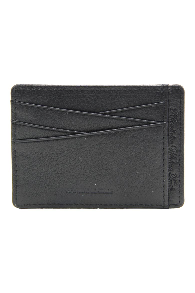Arvo Leather Card Case, Alternate, color, BLACK