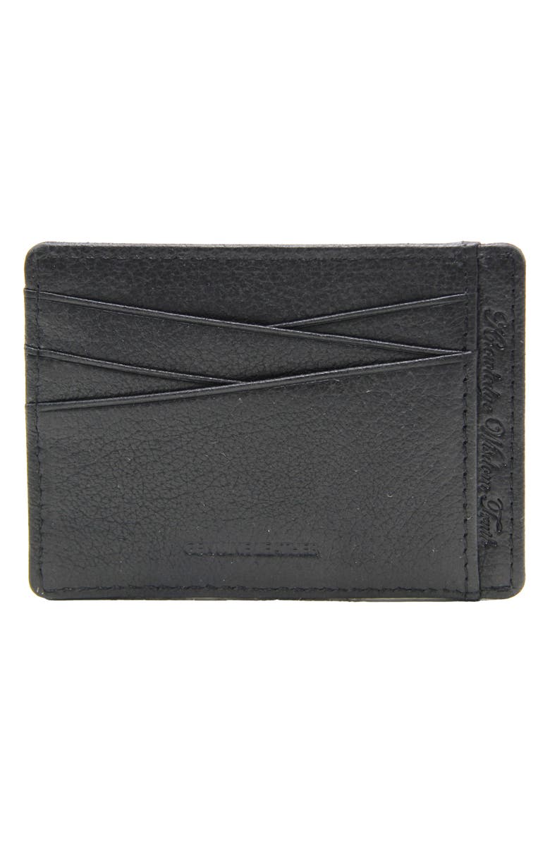 Robert Graham Arvo Leather Card Case, Alternate, color, Black