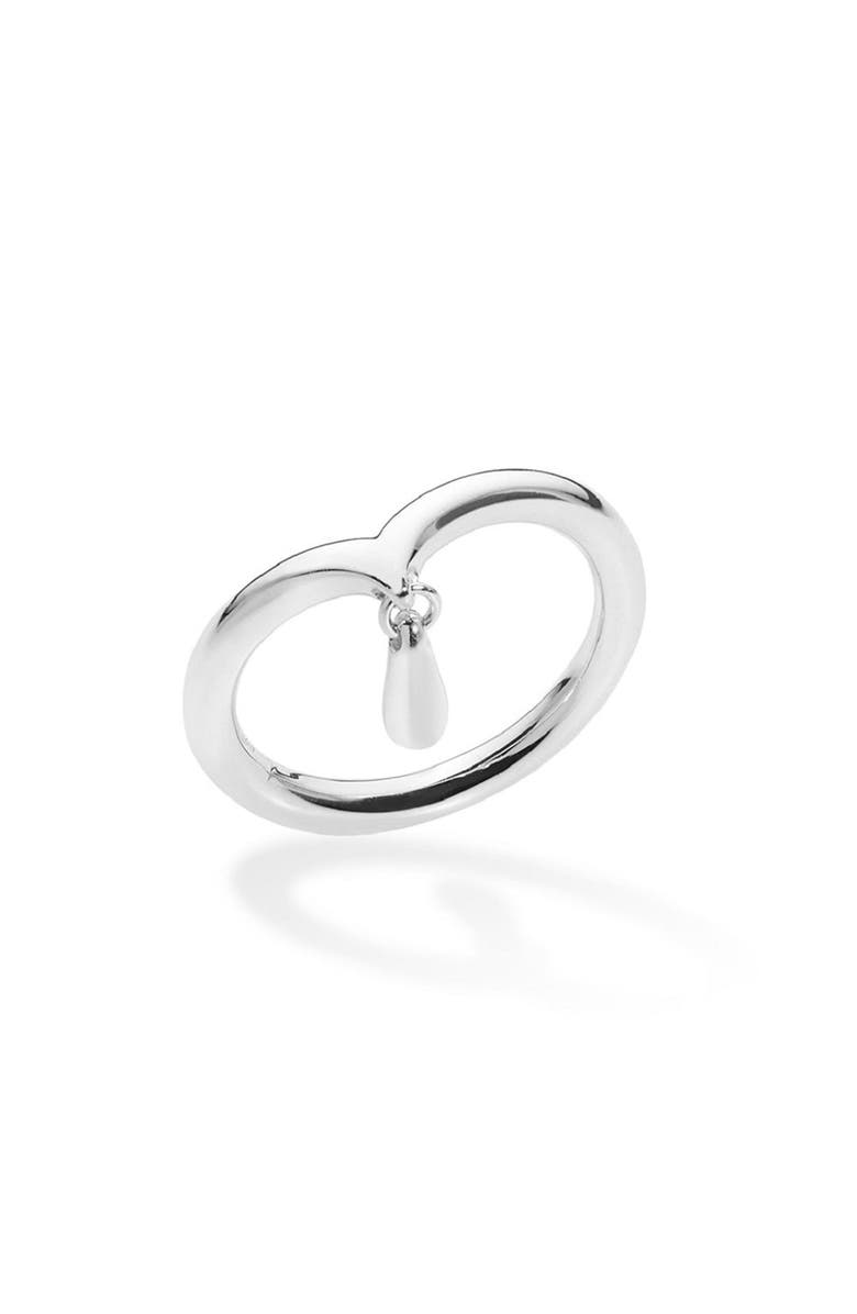 Lucy Quartermaine Midi Ring with Drip, Main, color, Sterling Silver