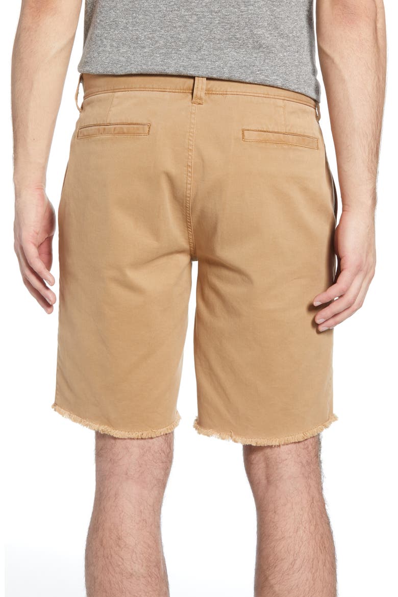 Raw Hem Chino Shorts, Alternate, color, WALNUT SHELL