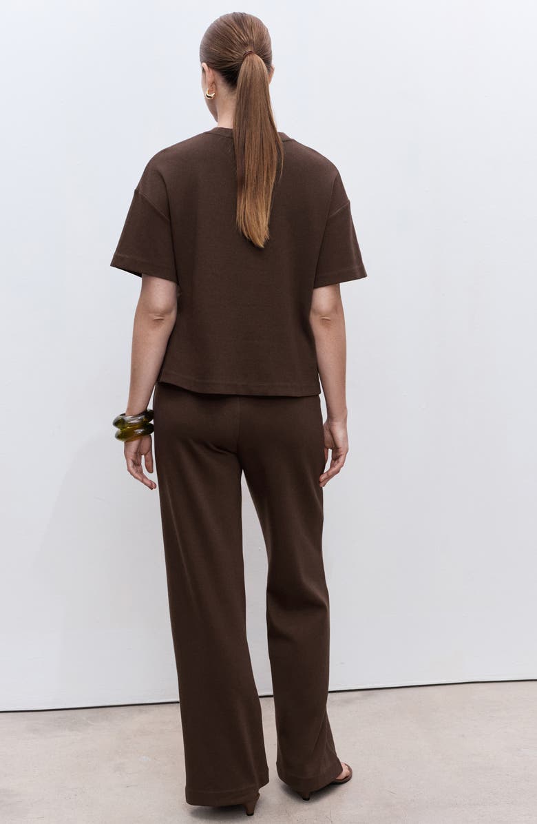 MANGO Cotton Blend Wide Leg Maternity Pants, Alternate, color, 