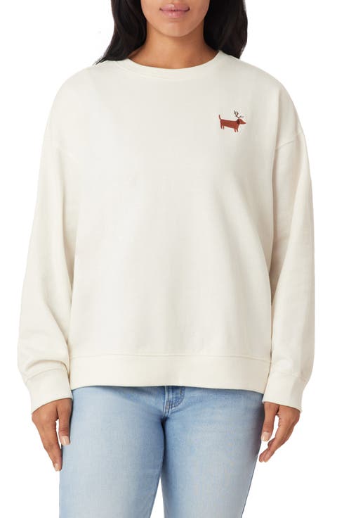 Nora Burn Embroidered Critter Fleece Sweatshirt
