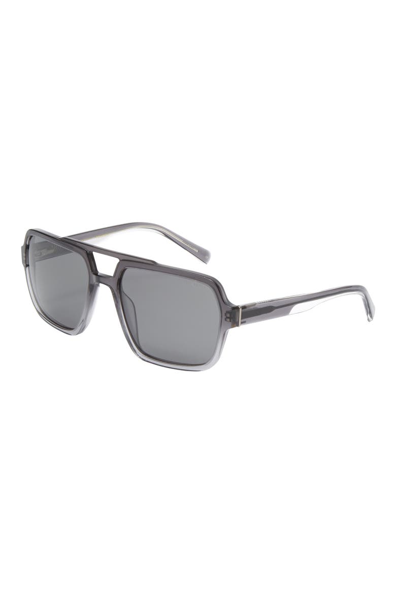 59mm Polarized Navigator Sunglasses, Alternate, color, GREY
