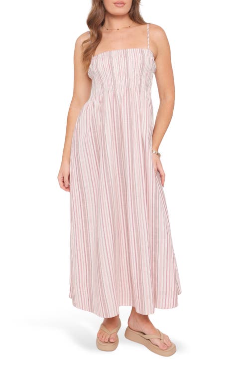 Bindy Stripe Smocked Maxi Dress
