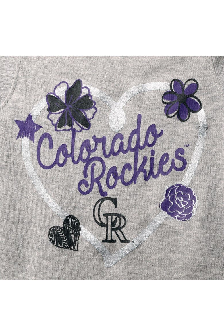 Infant Black/Purple/Gray Colorado Rockies Batter Up 3-Pack Bodysuit Set, Alternate, color, Black