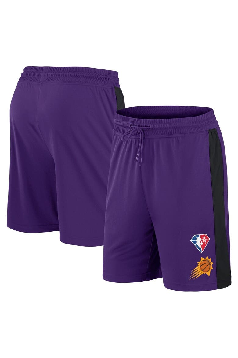 Men's Fanatics Branded Purple Phoenix Suns 75th Anniversary Downtown Performance Practice Shorts, Main, color, Purple