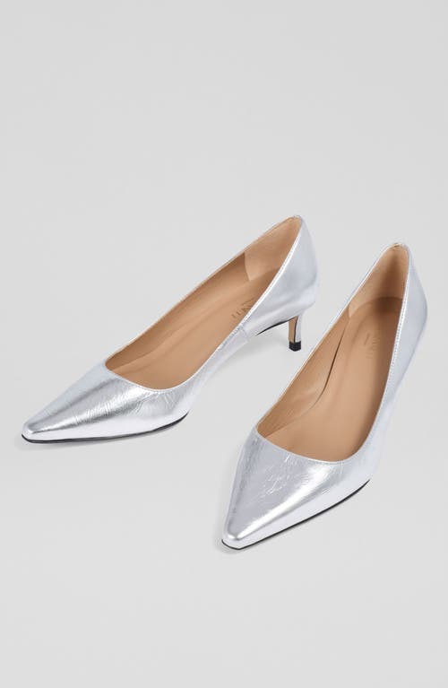 Lk Bennett Ava Kitten Heel Pump In Silver