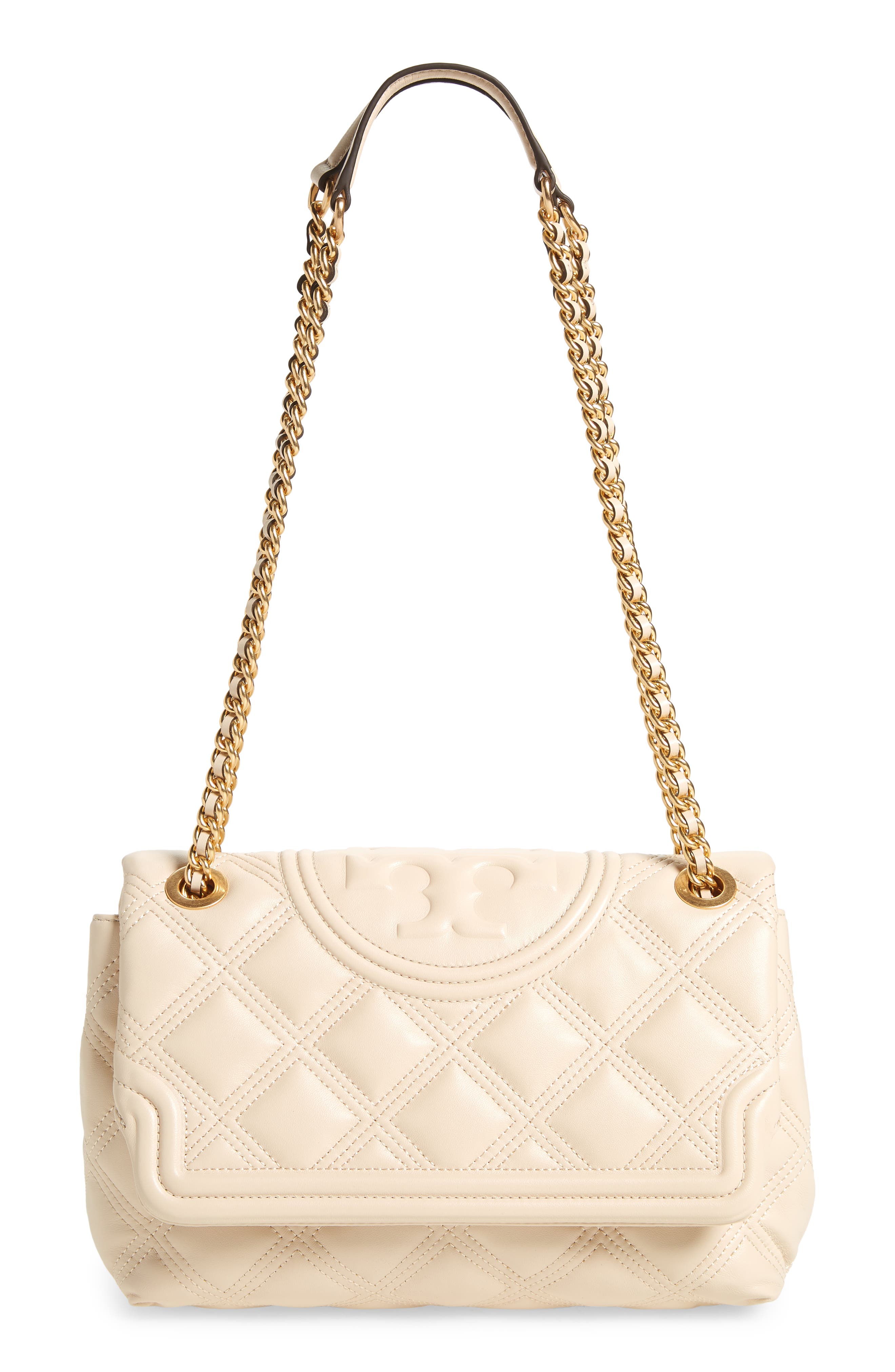 Fleming Soft Quilted Lambskin Leather Shoulder Bag, Main, color, NEW CREAM