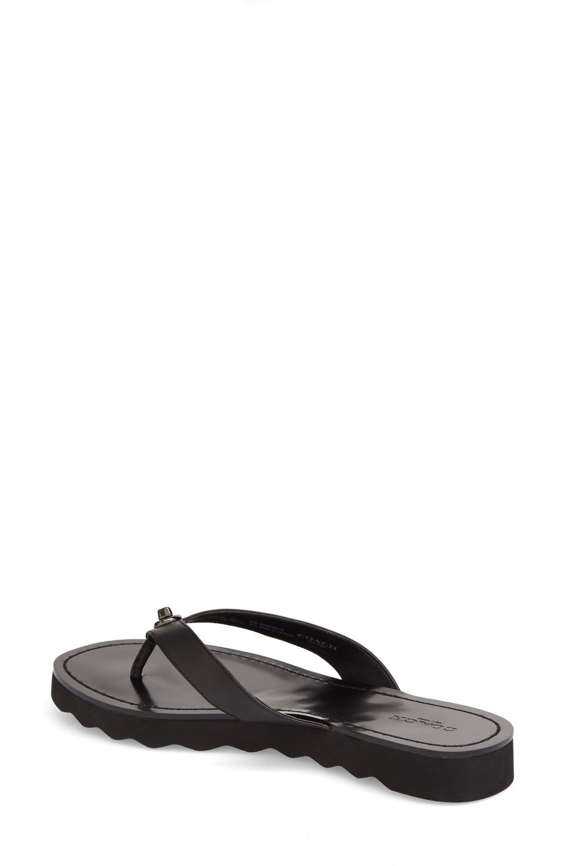 'Shelly' Sandal, Alternate, color, BLACK