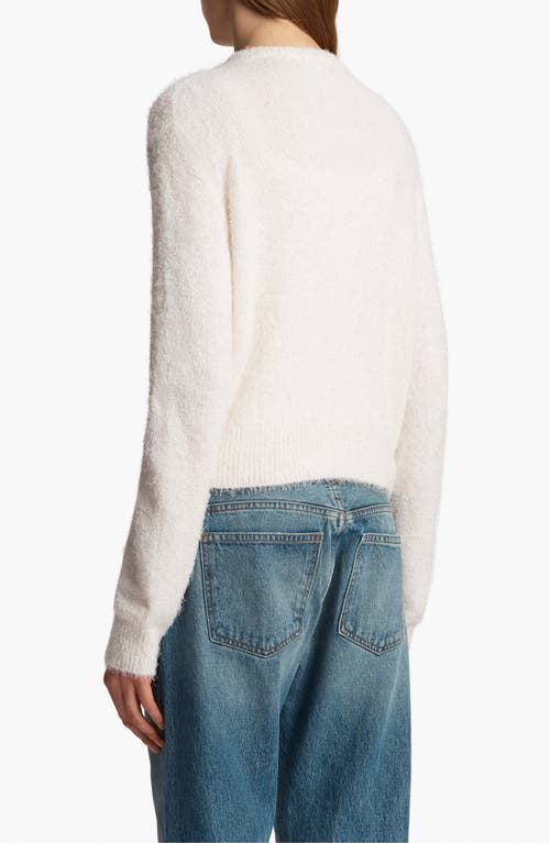 Shop Khaite Jules Silk & Cashmere Eyelash Cardigan In Glaze