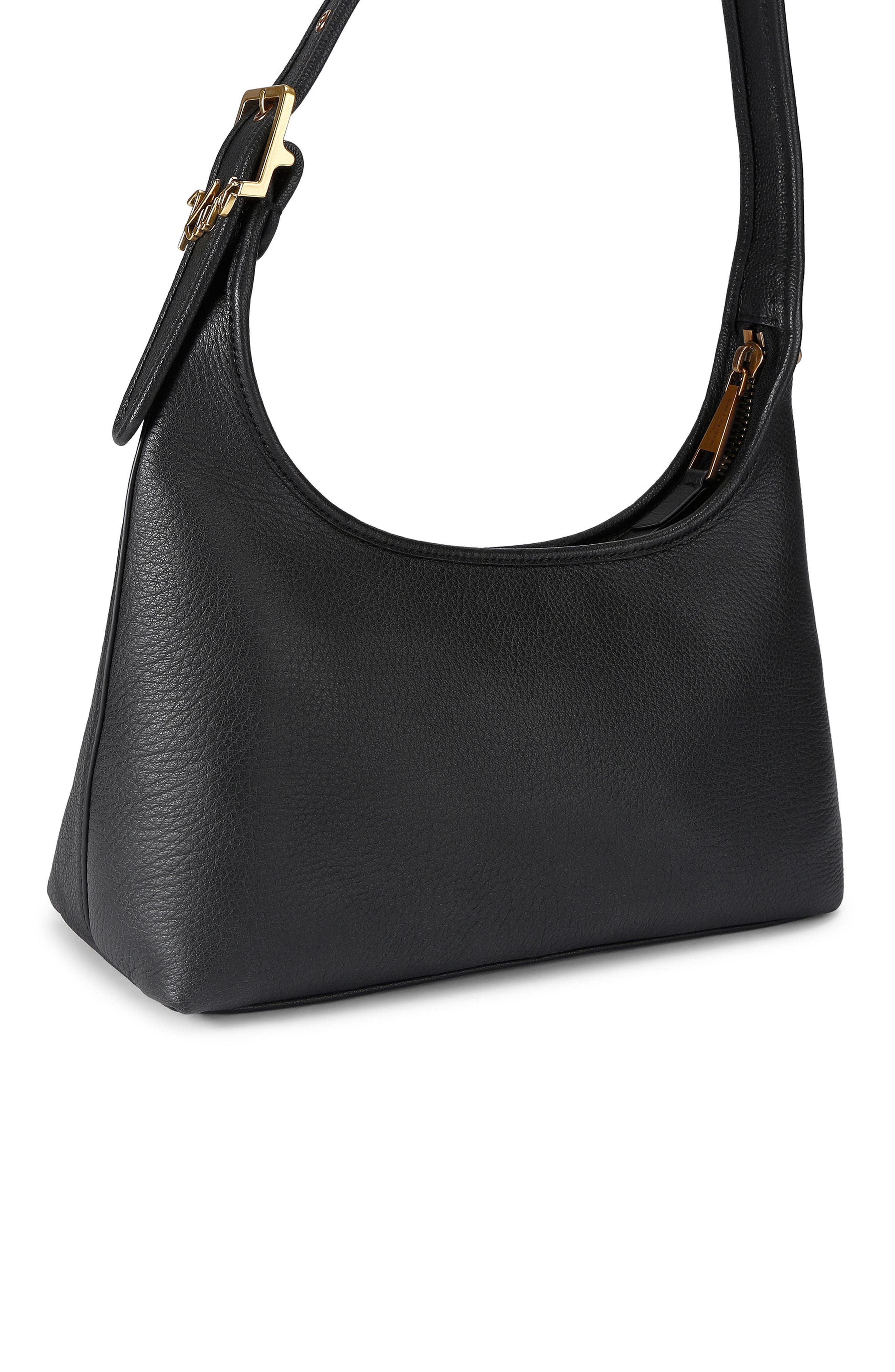 Kurt Geiger London Kurt Leather Shoulder Bag, Alternate, color, Black