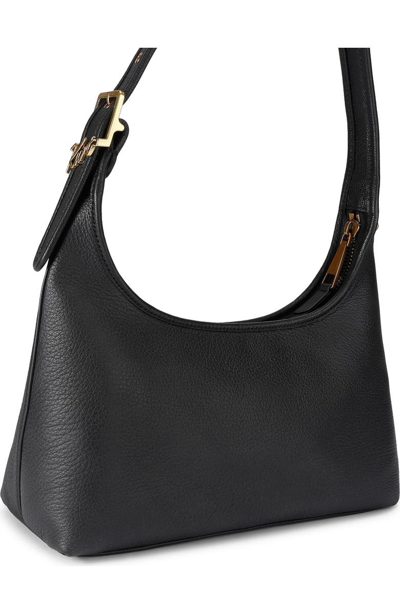Kurt Geiger London Kurt Leather Shoulder Bag, Alternate, color, Black