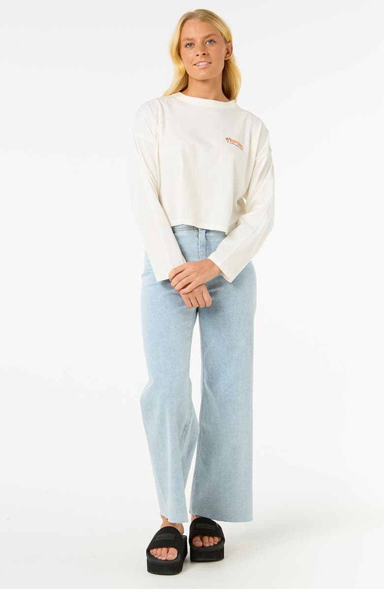 Rip Curl Cala Long Sleeve Crop Graphic T-Shirt, Alternate, color, Bone