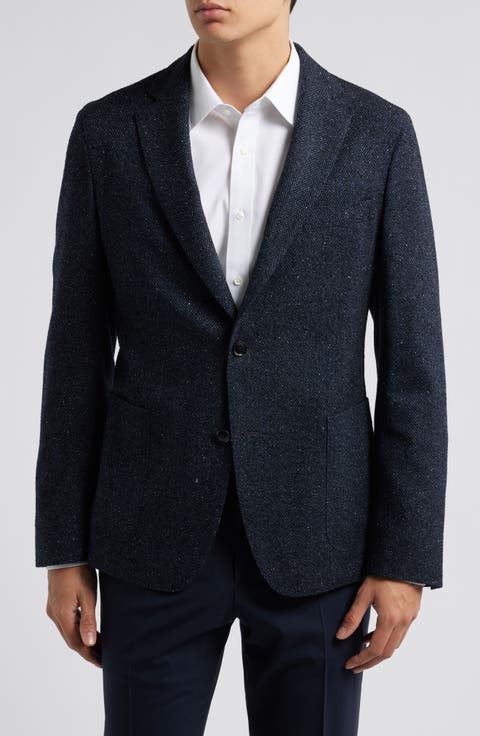 Hanry Virgin Wool Blend Herringbone Sport Coat