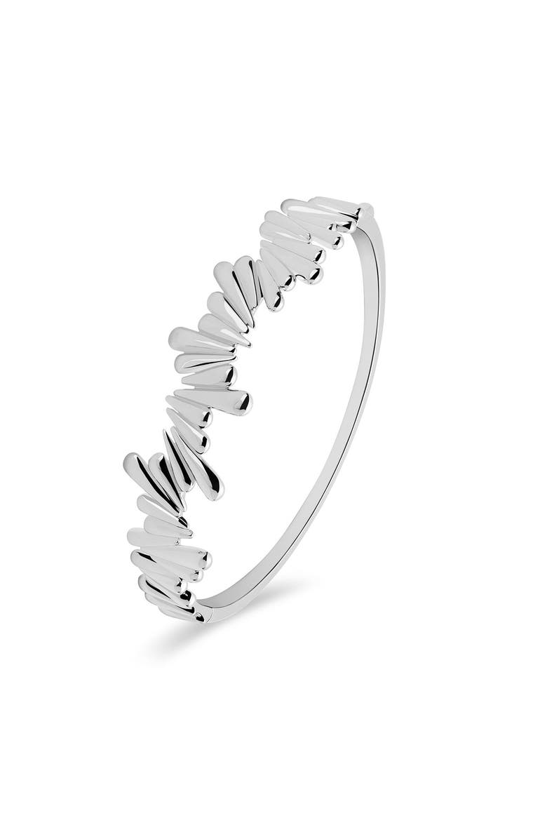 Lucy Quartermaine Shard Bangle with Hinge, Main, color, Sterling Silver