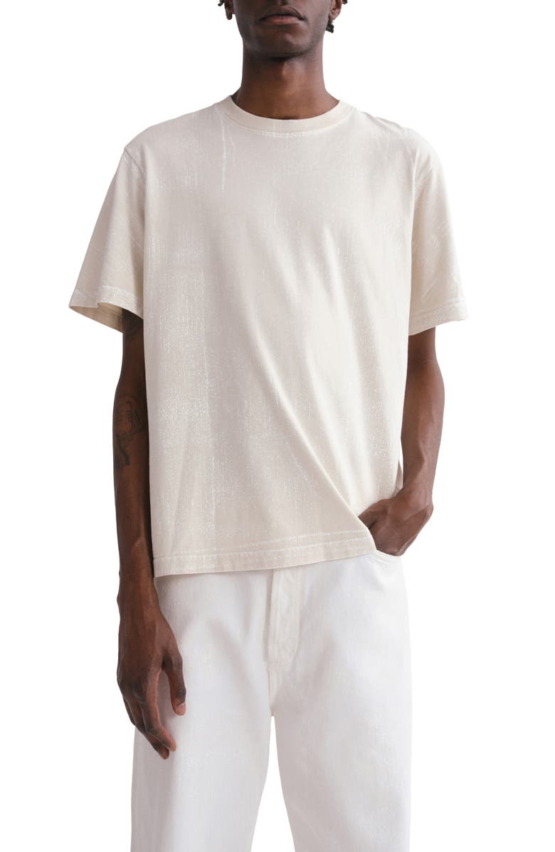 AGOLDE Asha Paint Print T-Shirt, Main, color, Tempo Soft White