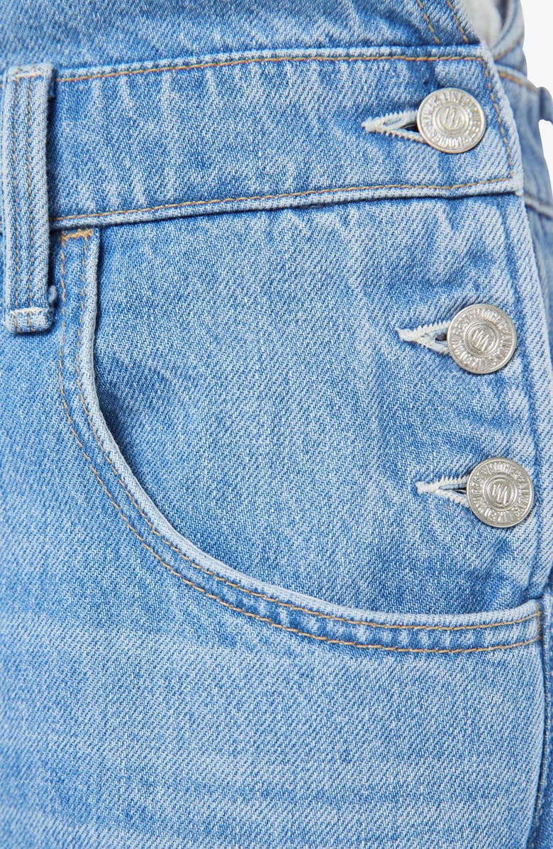 MOTHER The Half-Pipe Ankle Barrel Leg Denim Overalls, Alternate, color, Last Bite
