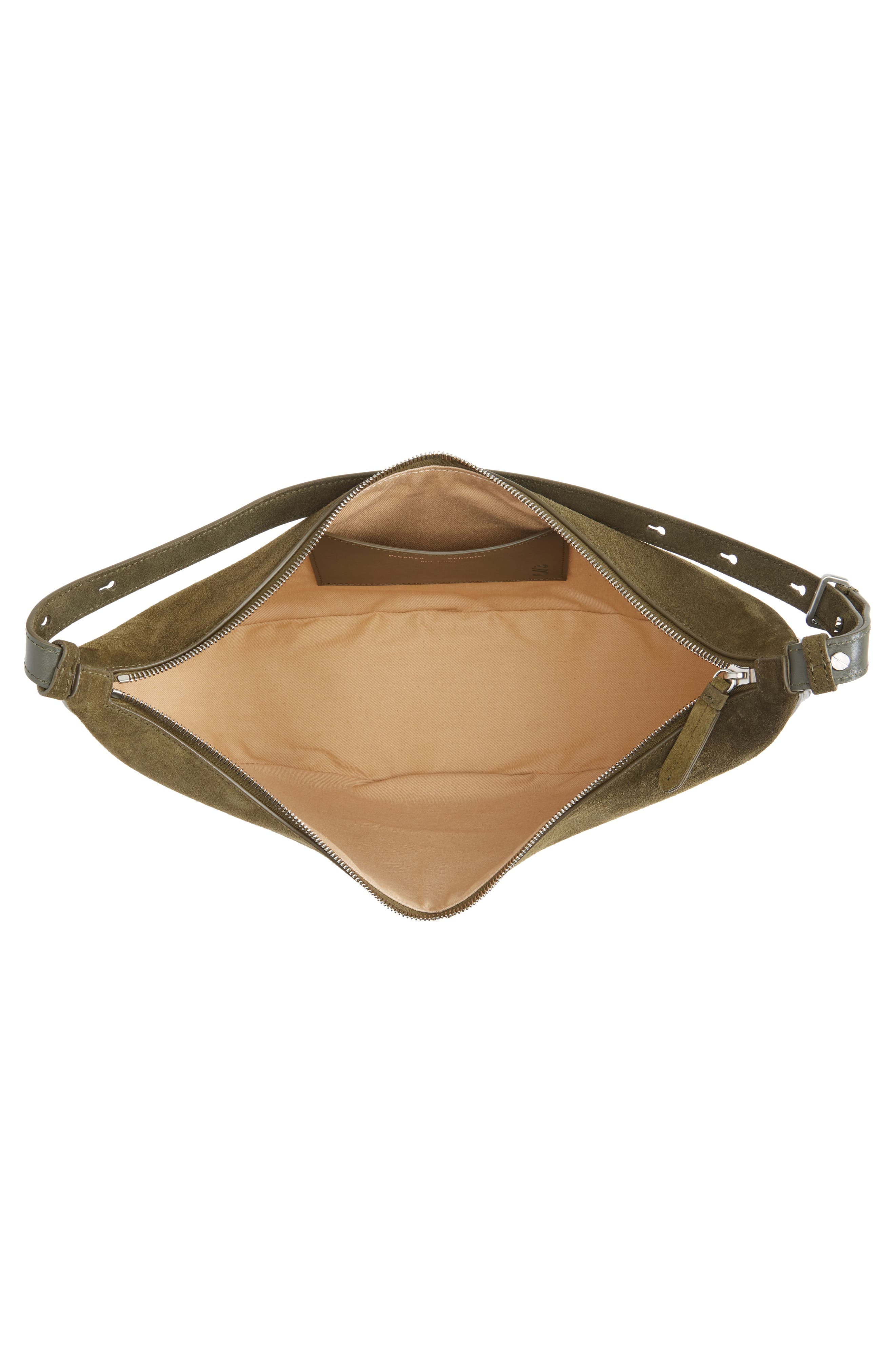 Slide Suede Hobo Bag, Alternate, color, OLIVE