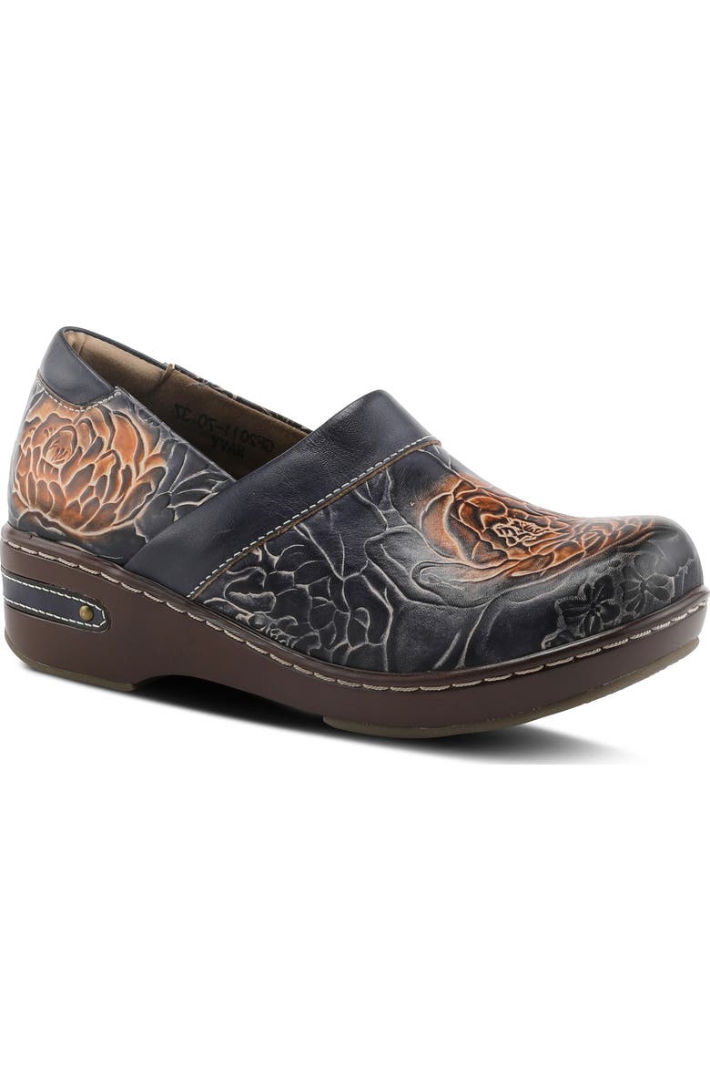 L'Artiste by Spring Step Elkajay Clog, Main, color, Navy Multi